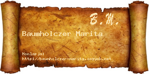 Baumholczer Marita névjegykártya